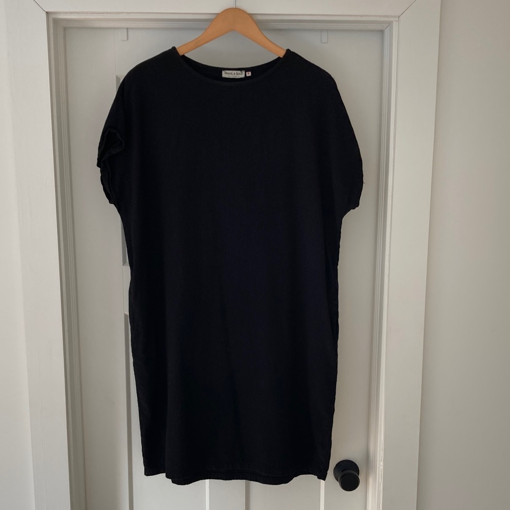 Gravel & Gold Lido dress in black
